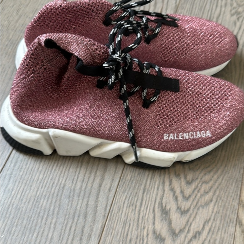 Balenciaga Kids Glittery Pink Sneakers